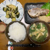 夕食　鯛の塩焼き　日本酒🍶|ATさん