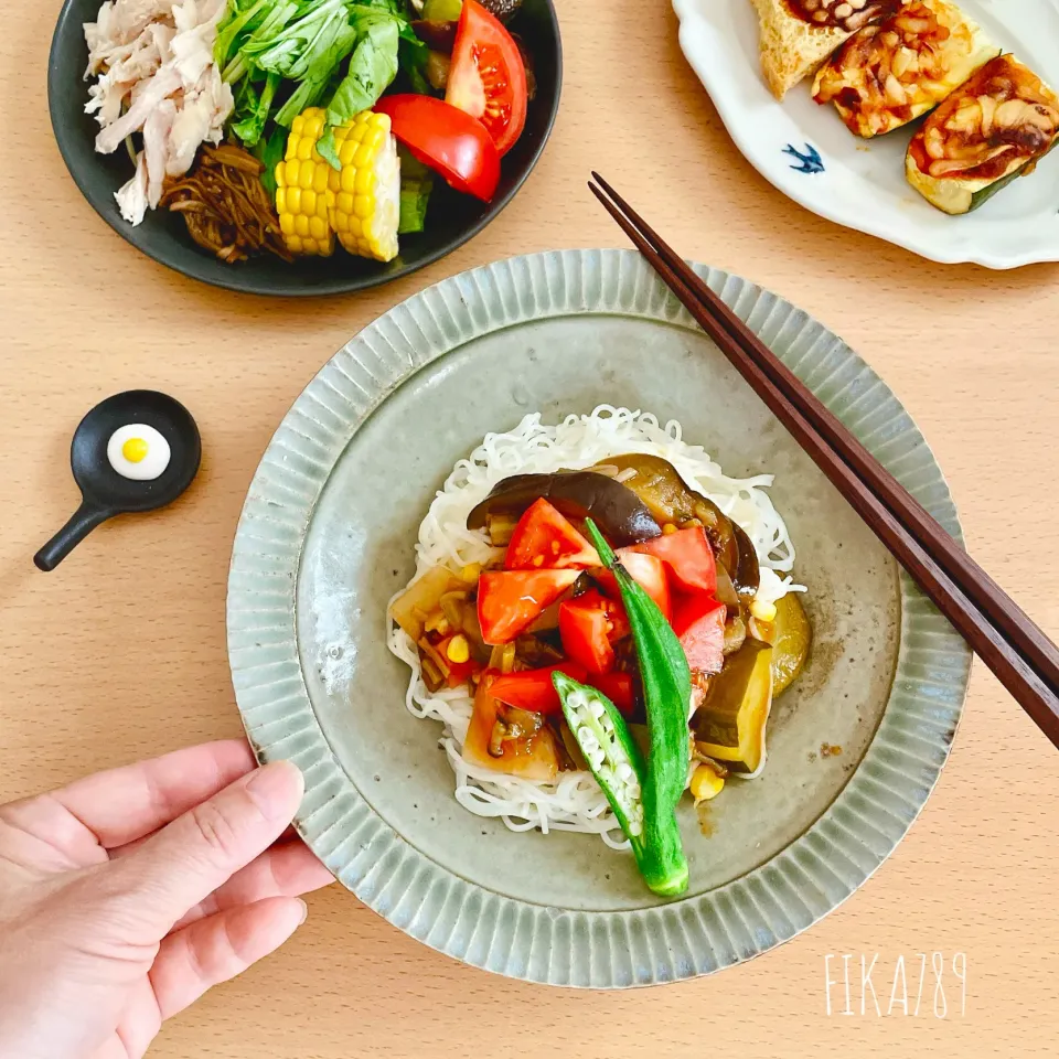 定番になったよ ラタトゥイユそうめん|FIKA789さん