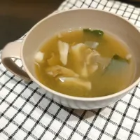 液みそ）お椀でレンチン1人前味噌汁|みりさん