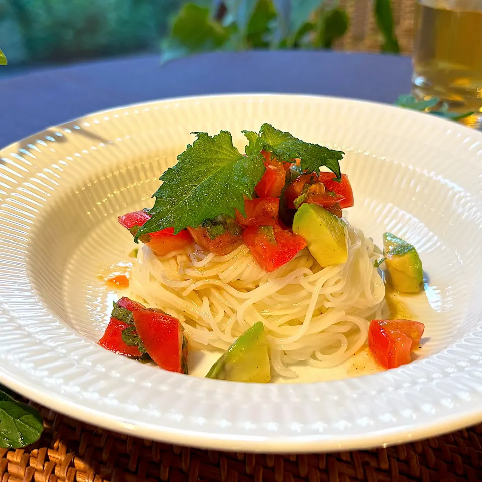 素麺の冷製パスタ風　揖保乃糸で😊|akikoさん