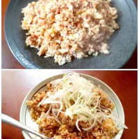 Natto fried  rice🔥納豆炒飯|🌈Ami🍻さん