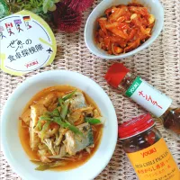 手作りｷﾑﾁdeまりおさんの料理 ｻﾊﾞ缶と厚揚げの味噌ｷﾑﾁｽｰﾌﾟ·͜·♡|fumiさん