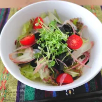 みょうがとワカメの冷やし塩ラーメン|おかめんさん