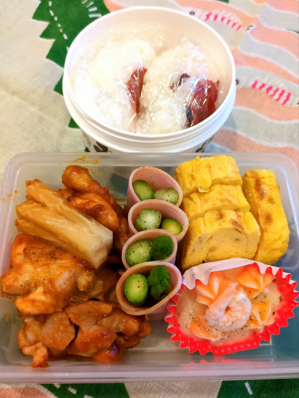 味噌ダレ鶏もも肉🍙弁当|まゆみさん
