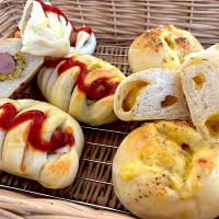 はじめてのオーバーナイト
＊ウインナーパン
＊ゴーダクミンチーズパン|さっちんさん