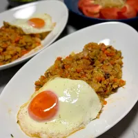 目玉焼きのっけアルモンデチキンライス|goo_goo💕さん