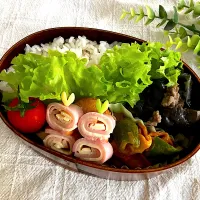 ＊0061. モツ炒め＆茄子味噌🍆娘ちゃんの高校生弁当🍱＊|＊抹茶＊さん