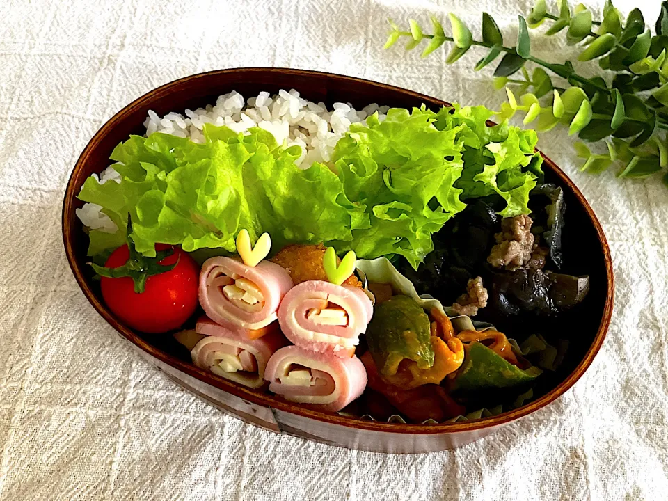 ＊0061. モツ炒め＆茄子味噌🍆娘ちゃんの高校生弁当🍱＊|＊抹茶＊さん