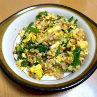大豆ミートでニラ玉炒め|sinさん