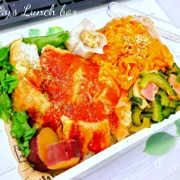 🐓チキンピカタ&人参しりしり〜弁当🥕|TakeBooさん