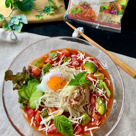 「香り際立つオリジナルブレンド」を使ってみたSnapdishの料理・レシピ写真:香り際立つオリジナルブレンドdeイタリアンとまと素麺