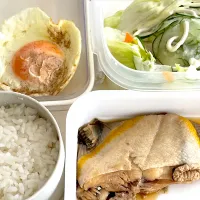 カレイの煮付けと、野菜サラダと卵焼きです|マースさん