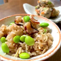 枝豆入りタコ飯|むぎこさん