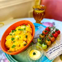 Corn 🌽and potato 🥔　　　　　　　　baked with cheese🧀|🐶dekochoro🐶さん