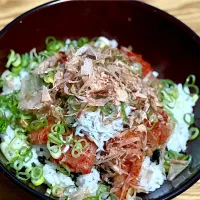 ☆しらす明太子納豆丼| まぁたんさん