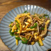 牛肉とヤングコーンとピーマンのオイスター炒め|Kiyoさん