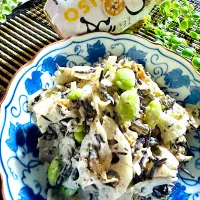かつお節盛り盛りのひじきと蓮根のサラダ🫛|🌺🌺Foodie🌺🌺さん