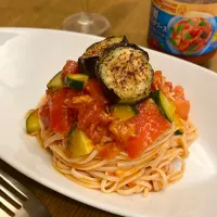 夏野菜と冷製パスタソース♫
