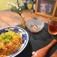 キムチ納豆炒飯としめじのナムル|KEITAさん