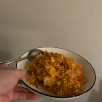余物で作ったキムチチャーハン|りょうさん