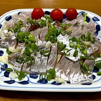 鯵のお刺身❗️٩(๑❛ᴗ❛๑)۶✨