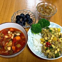 ＊水煮大豆を使って…ラタトューユ＆キーマカレー＊|＊抹茶＊さん