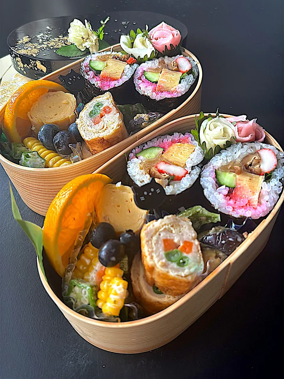 ふたりのお弁当 ~太巻き寿司🍱|とんちんさん