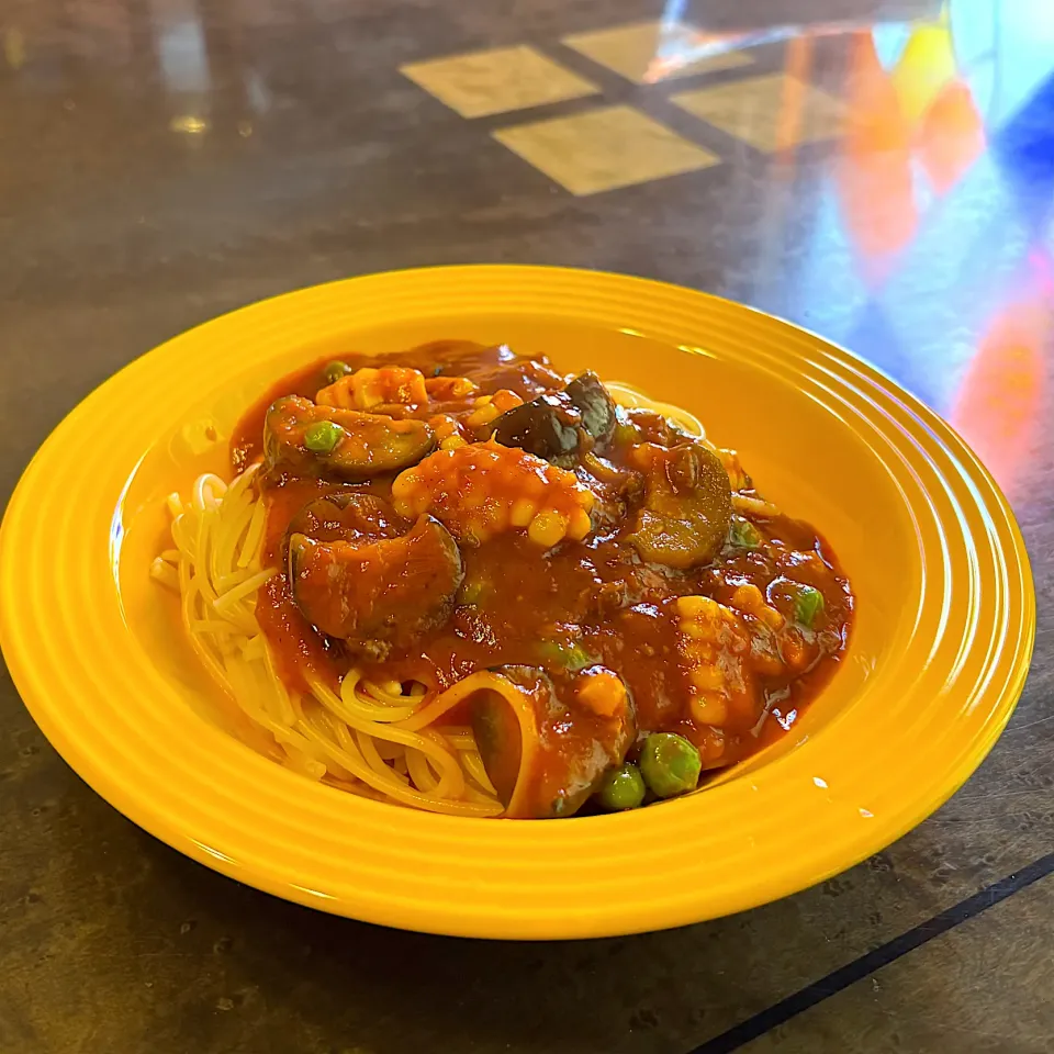 茄子のミートソーススパゲティ|かっちゃん杉さん