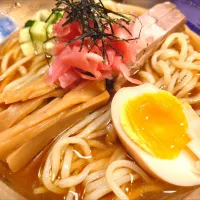 【7/21までの1日30食の限定】
【食べログ百名店 ラーメン TOKYO 2019~2024 選出店】
煮干そば 流。 
流。のヒヤチュウ 
@十条1分 
25184
〈醤95塩26噌󠄀15タ7昆9出9F10
冷12混1〉