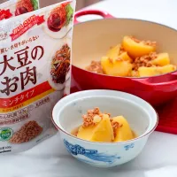 新じゃがのそぼろ煮(大豆のお肉)