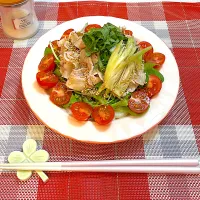 豚しゃぶサラダうどん|めいさん