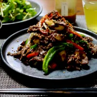 発酵焼肉のタレでプルコギ
