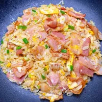 Egg Fried Rice w/ Garlic & Bacon 🍚🥓🥚🤤