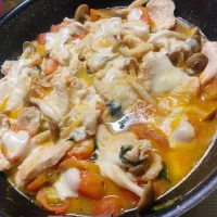 トマトバジルのチーズ煮|くまおさん