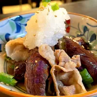 ナス貰うと　ついコレ夏野菜の上にゲリラ豪雨の雲かかってしまったよ💦ナスのみぞれ煮|♥ M ♥さん