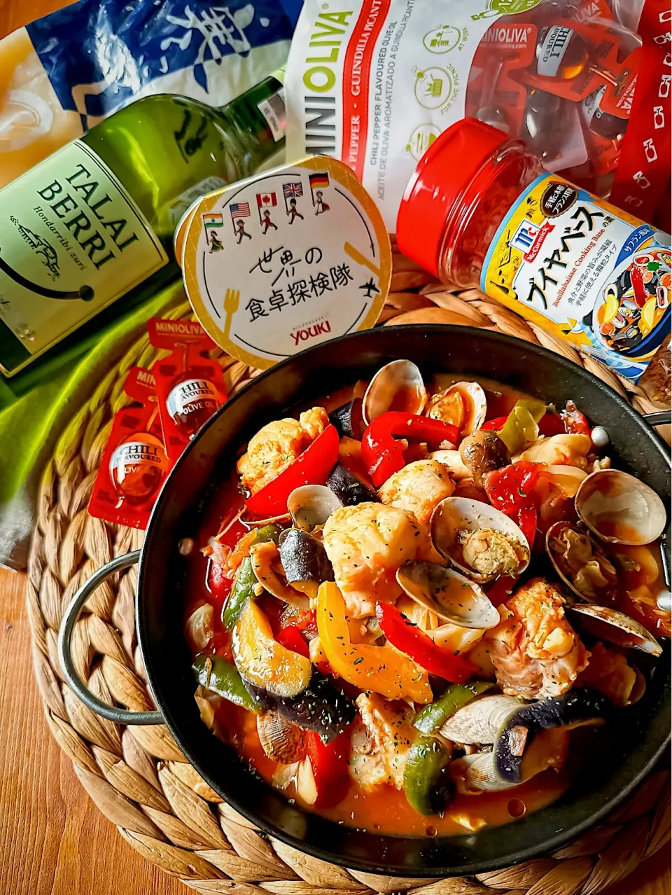 華金だよ！おいしさのみちひらくyoukiの世界バル INフランス🇫🇷アンコウとアサリのブイヤベース🥘|にゃんぺこさん