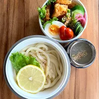 高1男子お弁当　冷やしうどん塩レモンだれ| kaeさん