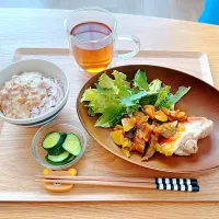チキンソテーの夏野菜のラタトゥイユ添え|ライラックマさん