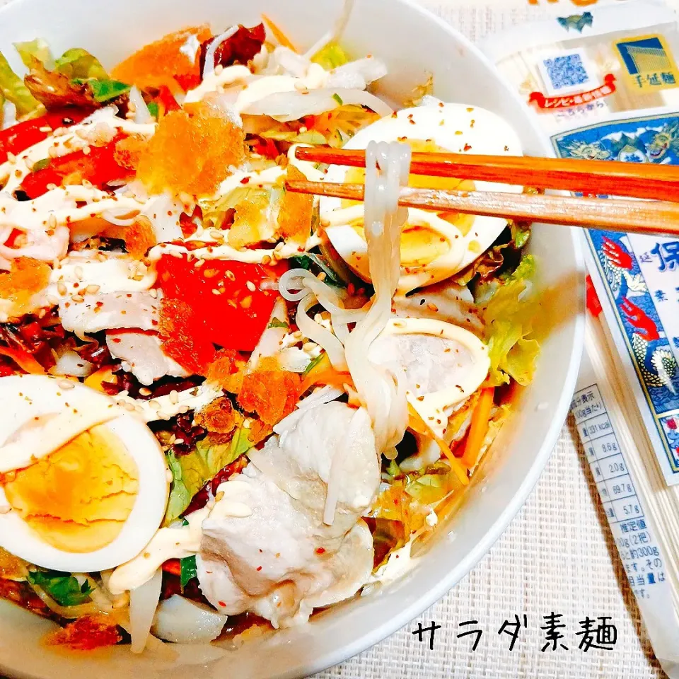 具材たっぷりで大満足♬サラダ素麺|あんみっちゃんさん