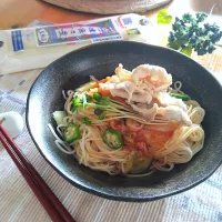 豚しゃぶキムチソーメン|とまと🍅さん