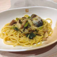 アルモンデ　サバ缶ときのこの味噌パスタ|あゆみ│ハレシピさん