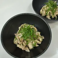 鶏皮と大葉のポン酢和え|miyuさん