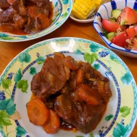 豚ヒレ肉の赤ワイン煮込み🥩| まゆめろさん