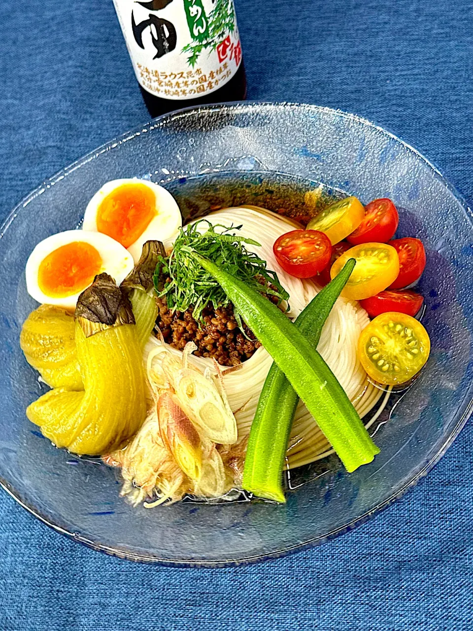 肉味噌&夏野菜たっぷり素麺|鬼百合さん