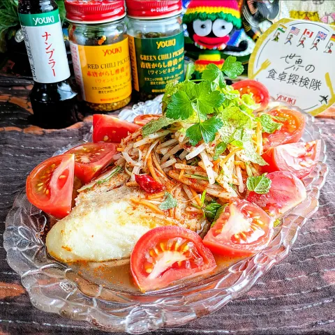 「青唐がらしカット（酢漬）」を使ってみたSnapdishの料理・レシピ写真:🌏『世界の食卓探検隊』🇱🇦ラオス料理
【🇱🇦白身魚とティエオソム】