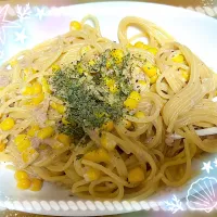お昼パスタ🍝こくうまツナマヨパスタ‼️