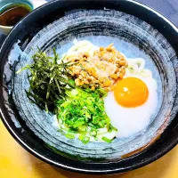 納豆とろろぶっかけうどん|sakieさん