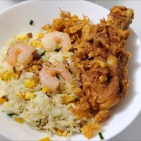 Fried curry chicken fried egg rice 😍😋🍗🍳🍛| 🍒lynnlicious🍒さん