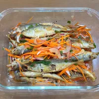 豆あじの南蛮漬け|まむさん
