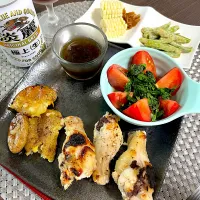 7/11晩ご飯：手羽元の塩麹焼き|ななみんさん